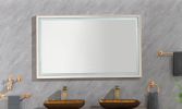 LTL needs to consult the warehouse address60*36 LED Lighted Bathroom Wall Mounted Mirror with High Lumen+Anti-Fog Separately Control