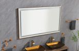 LTL needs to consult the warehouse address60*36 LED Lighted Bathroom Wall Mounted Mirror with High Lumen+Anti-Fog Separately Control