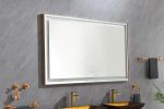 LTL needs to consult the warehouse address60*36 LED Lighted Bathroom Wall Mounted Mirror with High Lumen+Anti-Fog Separately Control