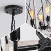 Modern American luxury style square E12 retro chandelier iron 4 bulb white living room chandelier, without bulb